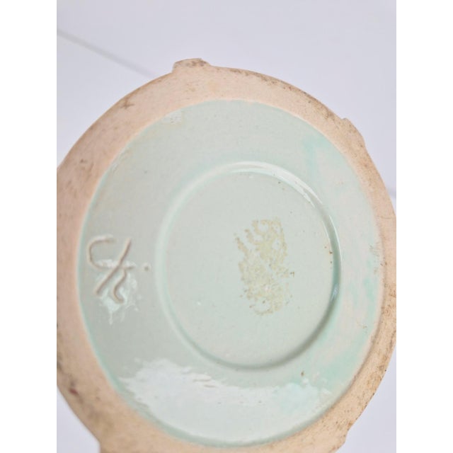 Art Deco Ceramic Pastel Green Vase by C. K., 1930s For Sale - Image 6 of 8