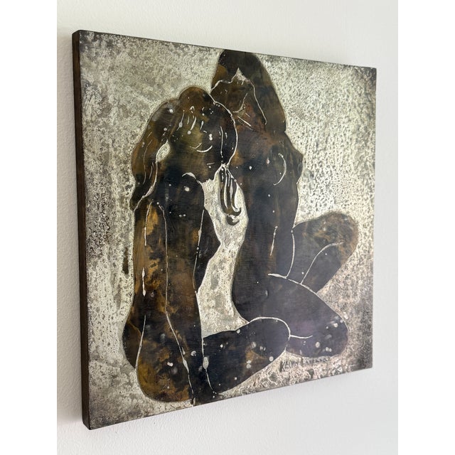 Metal Phillip and Kelvin LaVerne "Ecstasy" Patinated Bronze & Pewter Wall Sculpture For Sale - Image 7 of 10