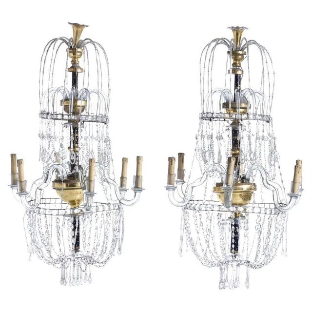 Portuguese Chandeliers, 18th Century, Set of 2 For Sale - Image 6 of 6