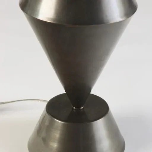 Gunmetal Conical Table Lamps - A Pair For Sale In New York - Image 6 of 8