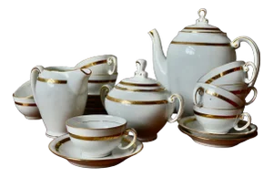 Porcelain Tea Service from JV Limoges, 1960s, Set of 19