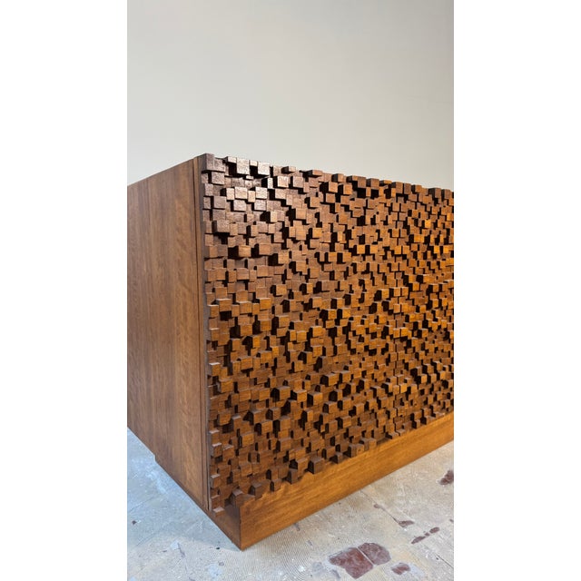 Vintage Brutalist-Style Sideboards, Italy, 1990s, Set of 2 For Sale - Image 4 of 12