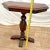 Brown 1940s Ornate Wooden Accent Table, Victorian Style Plant Stand, Small Entryway Pedestal For Sale - Image 8 of 12