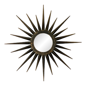 Mid 20th Century Modern Metal Starburst Wall Mirror