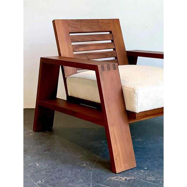 Vintage Ralph Lauren “Modern Desert” Wood Club Chair For Sale - Image 10 of 12