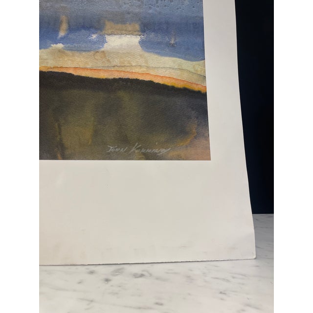 Modern Late 20th Century Watercolor Painting by John Kokkinos For Sale - Image 3 of 3