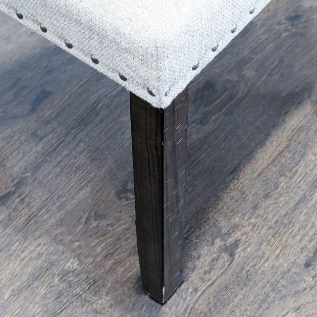Pottery Barn Upholstered Parsons Dining Chair With Nailhead Trim For Sale In San Francisco - Image 6 of 7