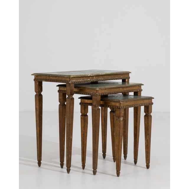 Set of 3 Italian Florentine Nesting Tables, Circa 1960 For Sale - Image 14 of 14