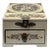 Small Chinese Oriental Off White Dragon Phoenix Mirror Jewelry Box For Sale