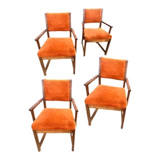 1970s Mid Century Modern Bernhardt Dining Chairs - Set of 4 For Sale