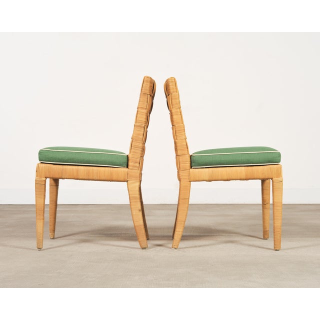 Set of Four John Hutton Bielecky Block Island Cane Dining Chairs For Sale In Sacramento - Image 6 of 18