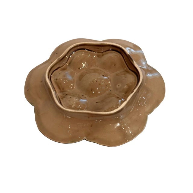 Luneville Rare Antique Luneville Oyster Plate For Sale - Image 4 of 4