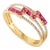 Designer Ruby Diamond Wedding Band Ring Size 7 For Sale