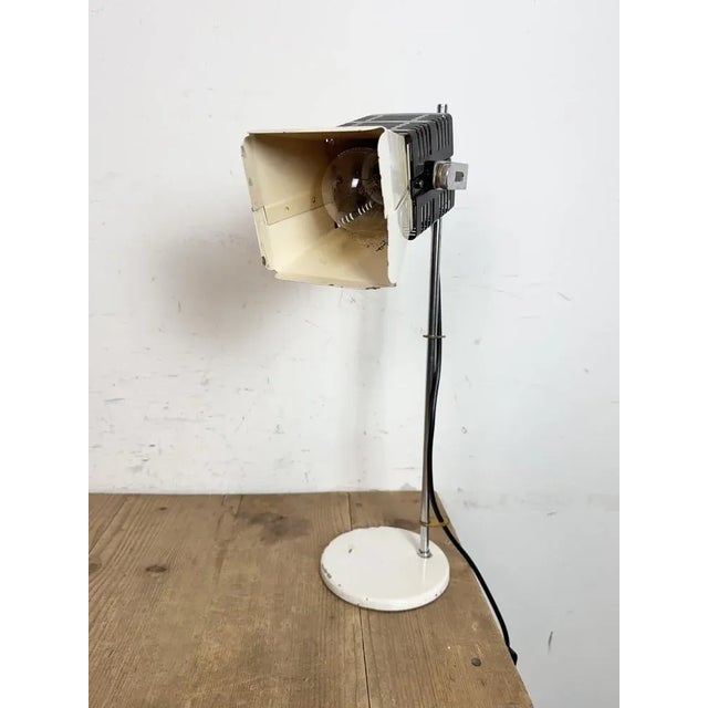 Metal Vintage Beige Table Lamp, 1970s For Sale - Image 7 of 18
