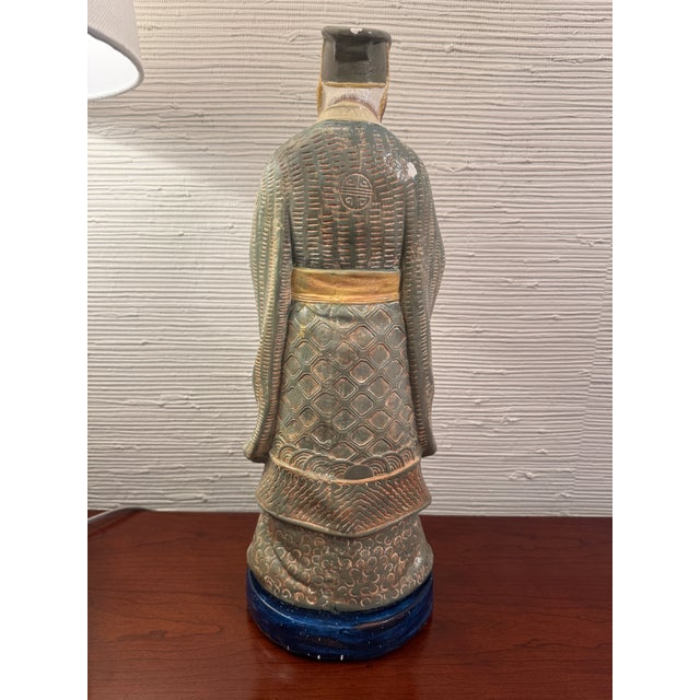 Mid 20th Century Tall Chinoiserie Confucious Figurine Statue For Sale - Image 5 of 9