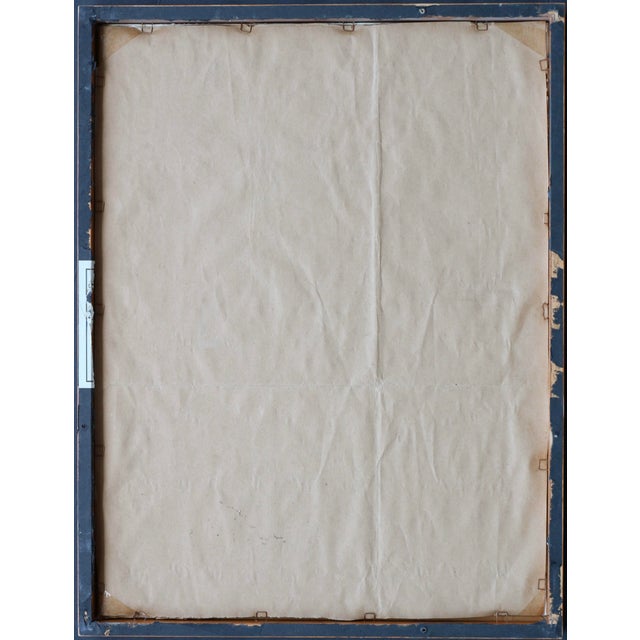 Size: 21”x16” AI Overview This framed artwork appears to be a pastel or watercolor painting depicting a traditional...