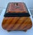 Vintage 1990's Lidded Box has a Transitional Style with a Bombay Shape. Made of Wood & Composite with a Painted Finish....