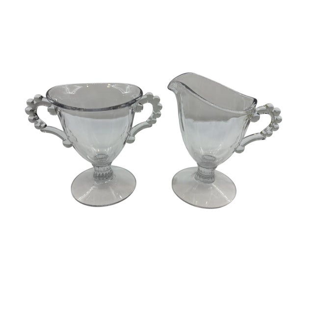 Mid 20th Century Imperial Glass Candlewick Cream & Sugar Set For Sale In Indianapolis - Image 6 of 12