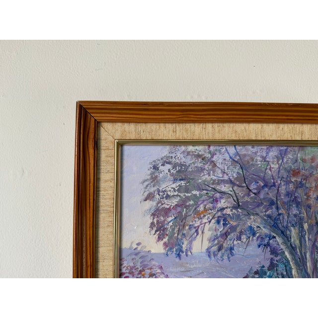 1980s Vintage Diego Da Costa Gomez A. “Camino” Impressionist Landscape Oil Paint on Canvas For Sale - Image 5 of 10