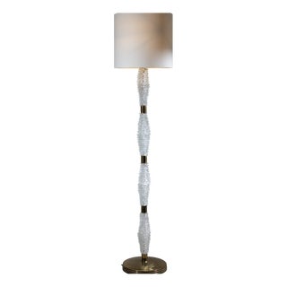 Rostrato Murano Glass Floor Lamp attributed to Ercole Barovier for Barovier & Toso, 1940s For Sale