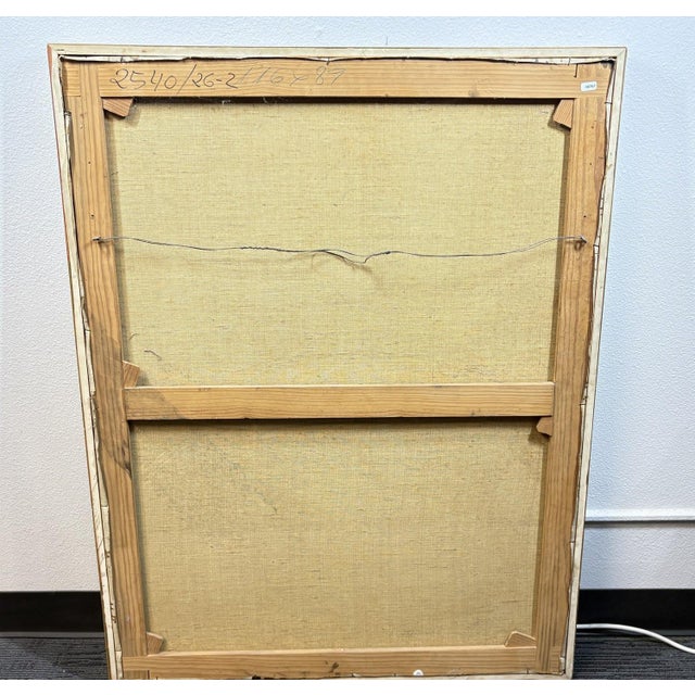 "A Thousand Words" – Mid-Century Spanish Expressionist Oil on Canvas (1968) For Sale - Image 9 of 9