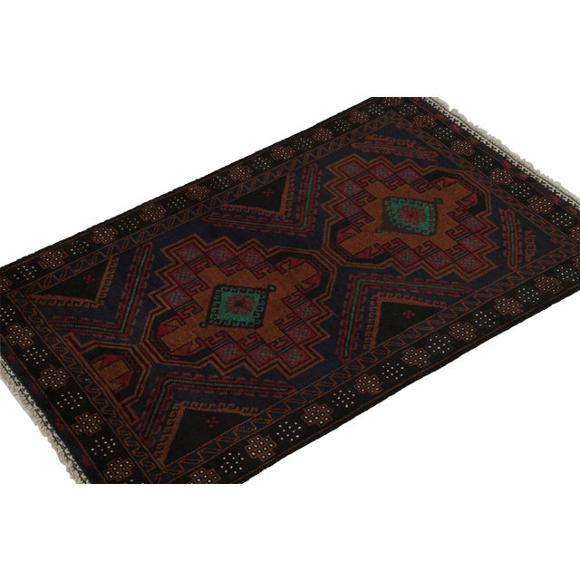 Rug & Kilim Rug & Kilim’s Baluch Tribal Rug in Amber Gold With Geometric Patterns For Sale - Image 4 of 8
