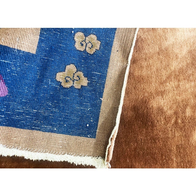 Antique Chinese Art Deco Carpet, 6'0" × 8'9" For Sale - Image 10 of 11