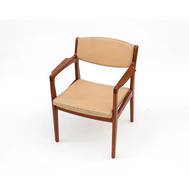 Danish Modern Teak & Leather Armchair by Erik Buck for Ørum Møbelfabrik For Sale - Image 9 of 9