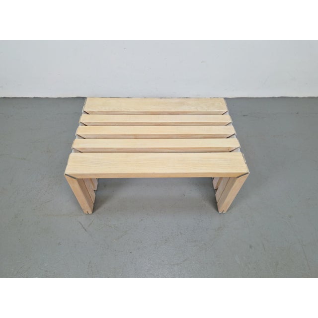 Wood Slat Bench Coffee Table by Walter Antonis for 't Spectrum, 1970s For Sale - Image 7 of 13
