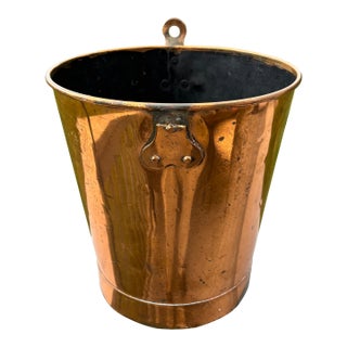 Late 19th / Early 20th C. Copper Fireplace Scuttle / Bucket For Sale
