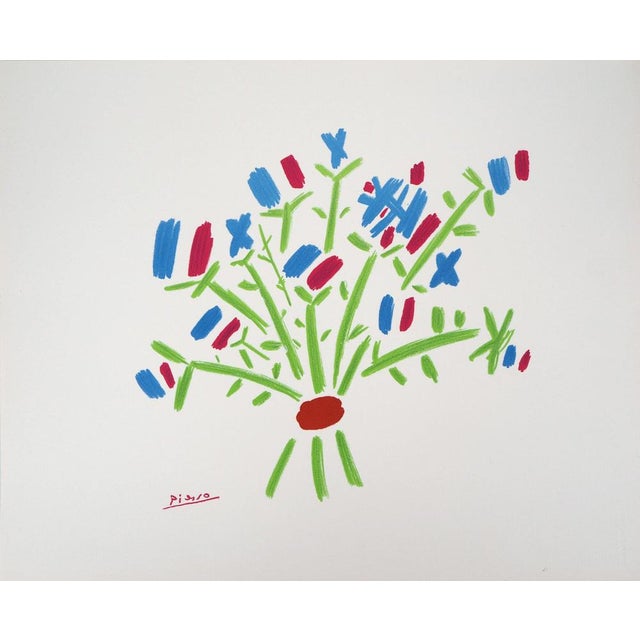 Pablo Picasso, The Blue, White, Red Bouquet, Lithograph For Sale - Image 6 of 6