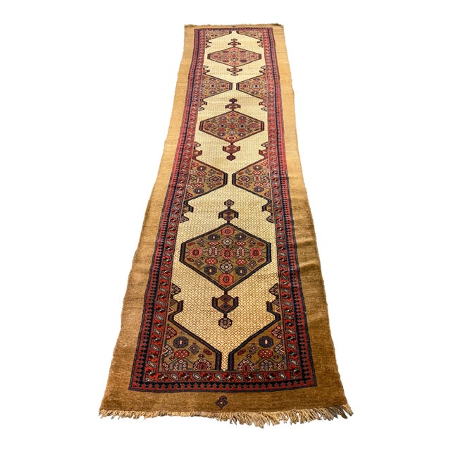 3ft 3in × 13ft 9in Antique Serab Runner Carpet Northern Persia For Sale