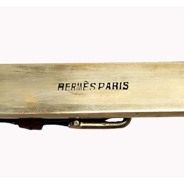 Brass Mid-20h Century Golden Brass and Leather Letter Opener/Knife by the Luxury Design House Hermès Paris, France For Sale - Image 8 of 8