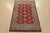Tribal Bokhara Jaldar Rug 4’1” X 6′ Red Wool Tribal Hand-Knotted Oriental Carpet For Sale - Image 3 of 12