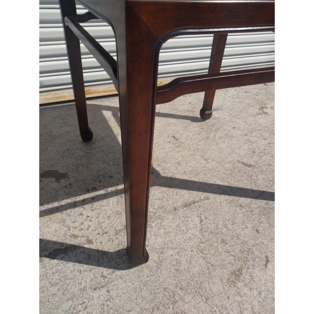 Henredon Walnut Ming Style Side Table For Sale In Houston - Image 6 of 7