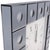 The Grigio Mirrored Clock features a square frame composed of smoked gray mirrored tiles. At the center of each tile is a...