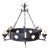 Mid 20th Century A French Six-Light Iron Ring Chandelier For Sale