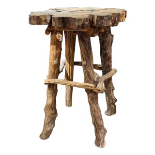 French Tall Live Edge Table For Sale