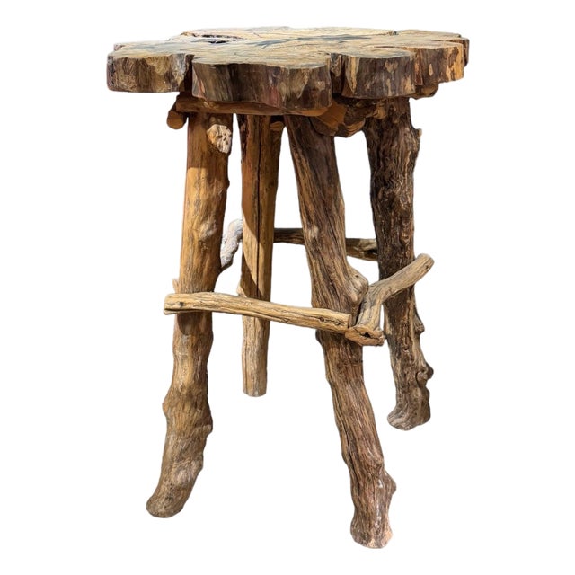 French Tall Live Edge Table For Sale