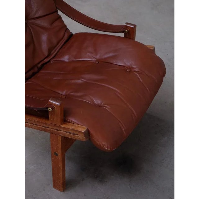 Brown Set of Hunter Easy Chairs attributed to Torbjørn Afdal, 1970s For Sale - Image 8 of 12