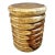 Monkey Pod Ribbed Wood End Table Stool For Sale