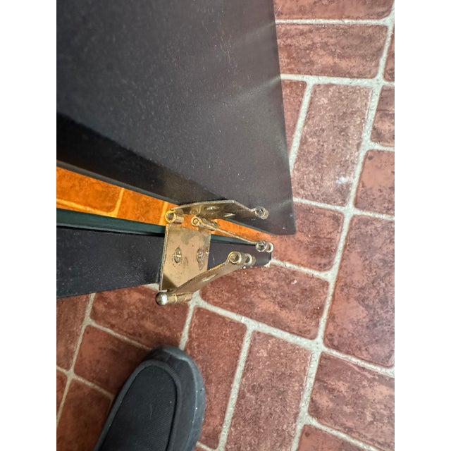 Wood Vintage Four Panel Beveled Mirrored Screen For Sale - Image 7 of 16