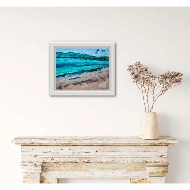 Maui Blue Oil Painting Seascape by L Haas For Sale - Image 4 of 6