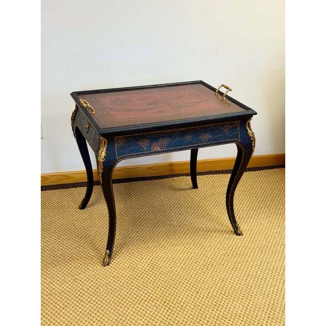 Vintage Maitland Smith Hollywood Regency 3 in 1 Chess Backgammon Games Table For Sale - Image 13 of 14