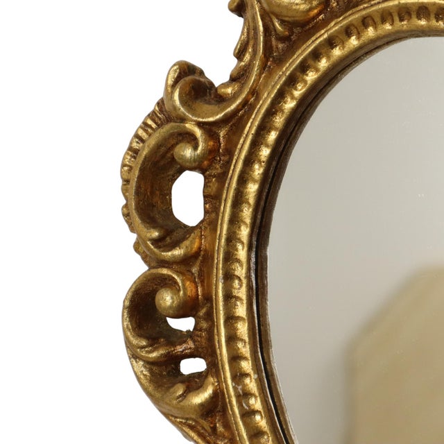Small French Crested Mirror with Gold Leaf Gilt For Sale - Image 5 of 18