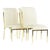 Milo Baughman Style Mid Century Brass Dining Chairs - Set of 4 For Sale