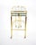 Italian Midcentury Brass and Glass Italian Swing Out Bar Cart For Sale - Image 3 of 12