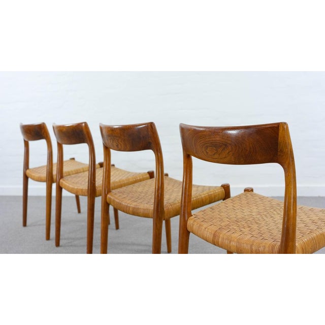 Teak Model 77 Chairs by Niels O. Möller for J.L. Møllers, Denmark, Set of 4 For Sale - Image 10 of 18