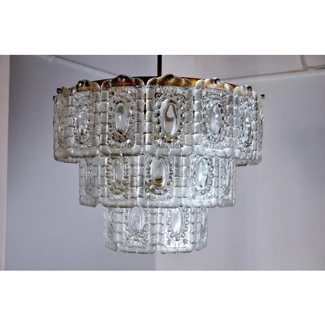 Hollywood Regency 3-Tier Chandelier from Kinkeldey, Germany, 1970s For Sale - Image 3 of 7