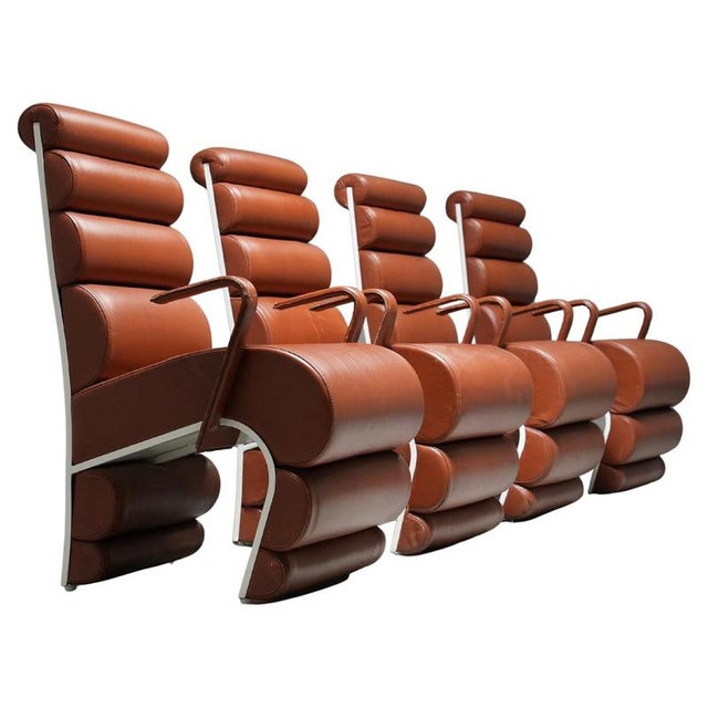 Armchairs in Metal and Faux Leather, France, 1970s, Set of 4 For Sale - Image 13 of 13